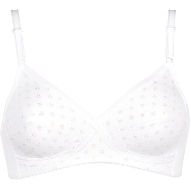 Triumph white cotton bra Elasti Cross Nature N